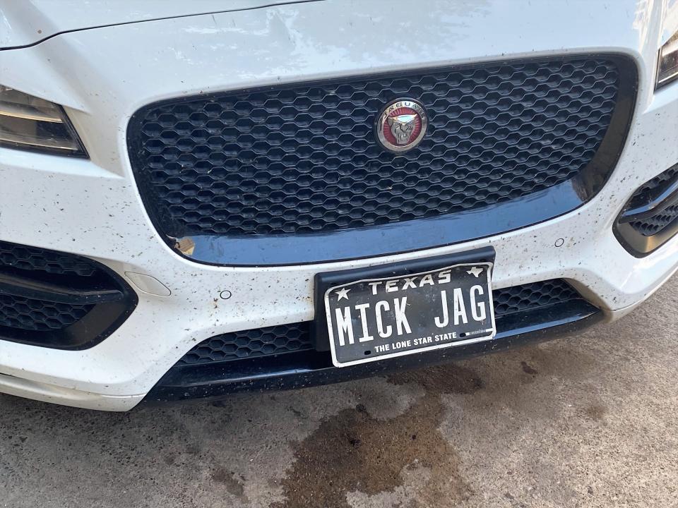 No, he wasn't in Abilene last week. But someone parked a Jaguar on Cypress Street, maybe to get a coffee at Monk's. You know, to start jim or her up. Mick's Jag needed a wash. Plenty of places in Abilene to proved that satisfaction.
