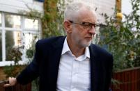 FILE PHOTO: Britain's opposition Labour Party leader Jeremy Corbyn leaves his home in London