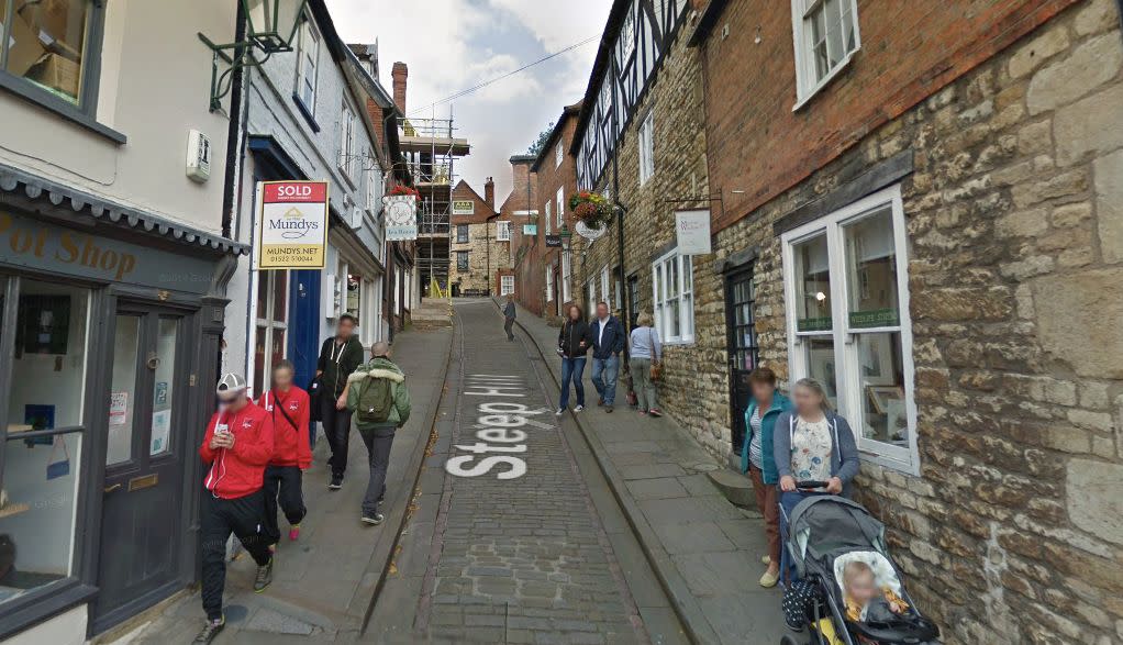 Steep Street, in Lincoln city centre, does what it says on the tin.