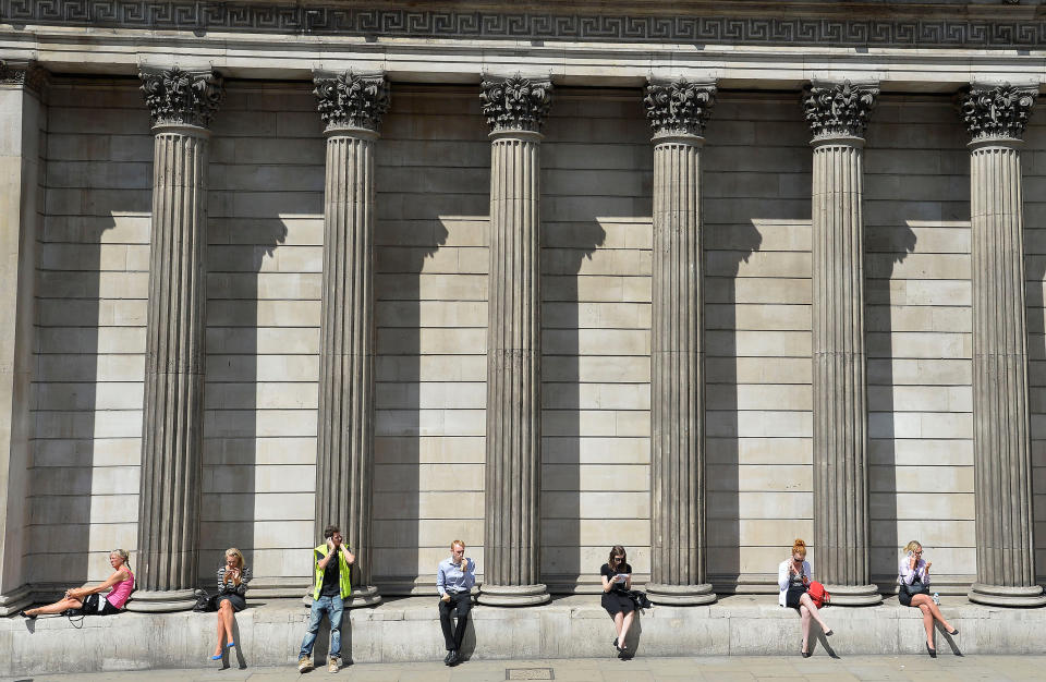 UK wages have not kept up with inflation, growing ever more slowly. Photograph: Toby Melville/Reuters