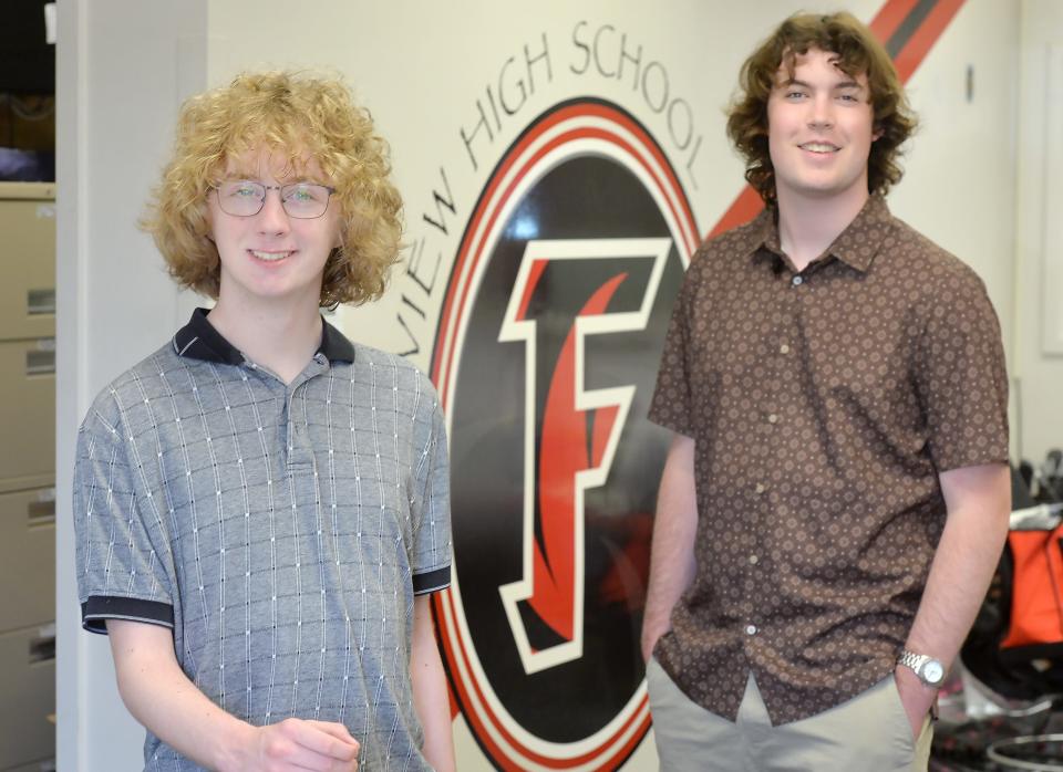 Fairview High School seniors Adam Chiocco, left, and Anthony Cimino, will both attend Harvard University in the fall.