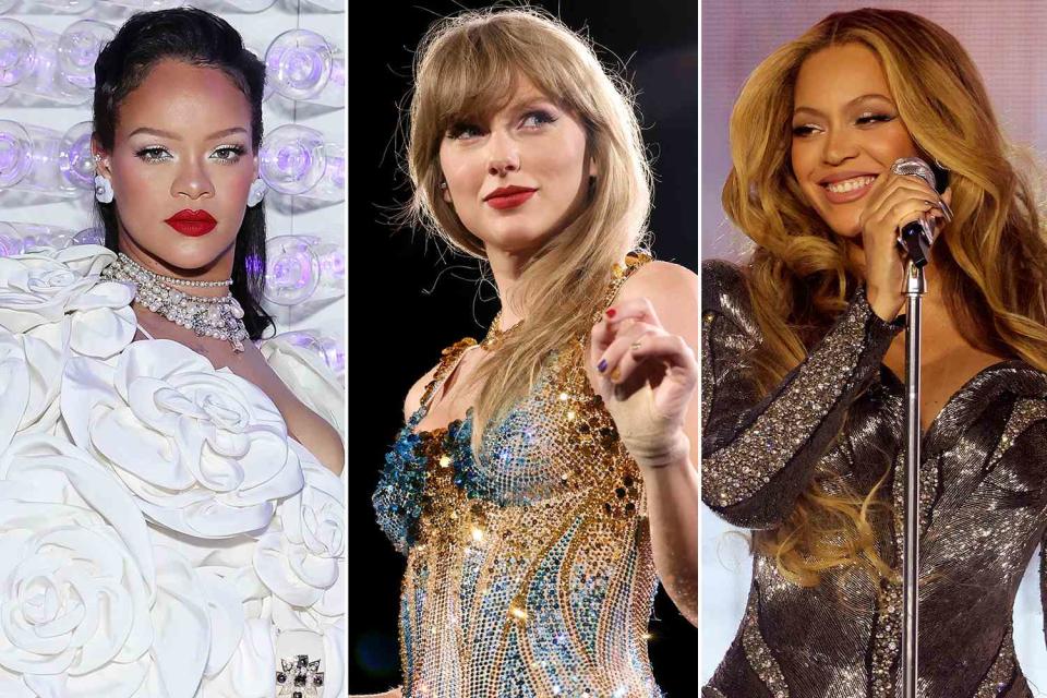 <p>Getty (3)</p> Rihanna, Taylor Swift and Beyoncé