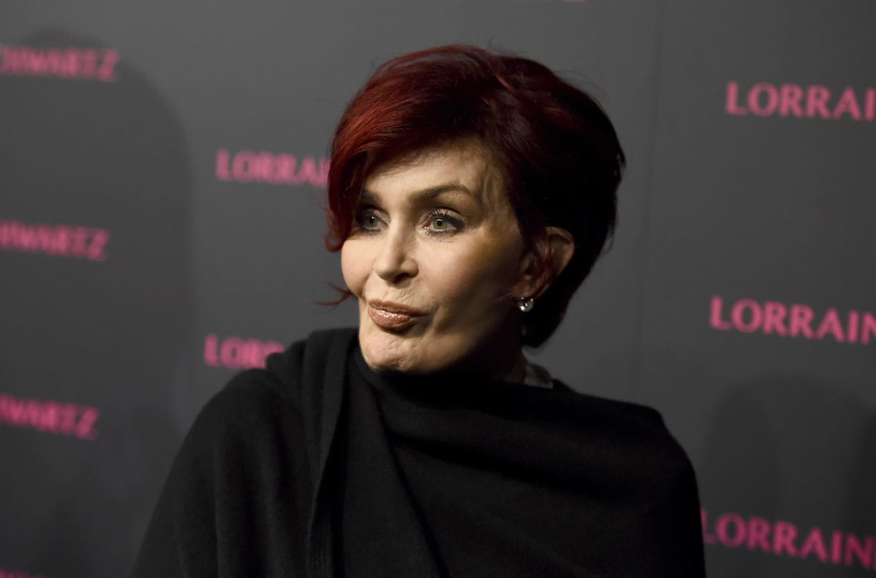 Sharon Osbourne arrives at the Lorraine Schwartz Eye Bangles Collection launch at Delilah on Tuesday, March 13, 2018, in West Hollywood, Calif. (Photo by Jordan Strauss/Invision/AP)