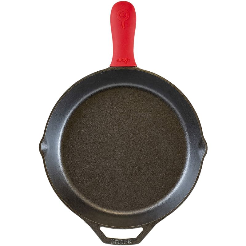 Lodge Pre-Seasoned 12-inch Cast Iron Skillet with Assist Handle Holder