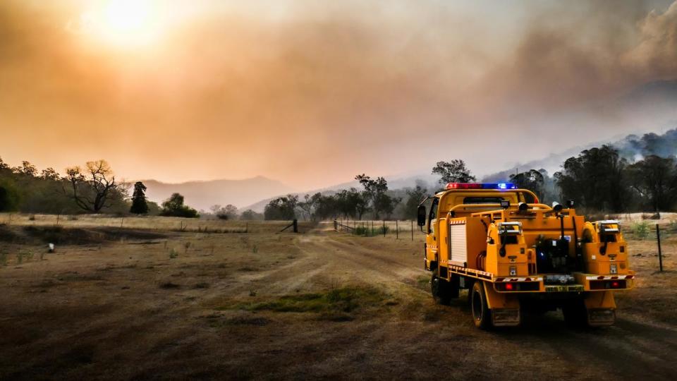 Australian Bushfire - Rural Fire Service vehicle