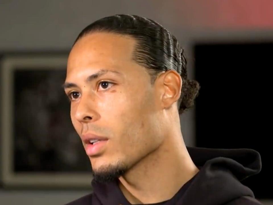 Virgil van Dijk is delighted with his form since injury (BT Sport)