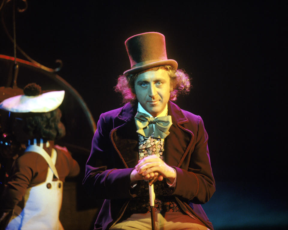 Actor Gene Wilder as Willy Wonka on the set of the film 'Willy Wonka & the Chocolate Factory', based on the novel by Roald Dahl, 1971.  (Photo by Silver Screen Collection/Getty Images)