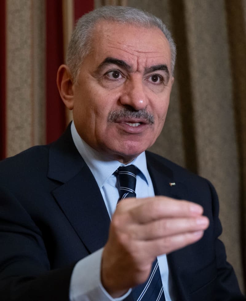 Mohammad Shtayyeh, Prime Minister of the Palestinian Territories, speaks during an interview with the German Press Agency at the 60th Munich Security Conference. Sven Hoppe/dpa