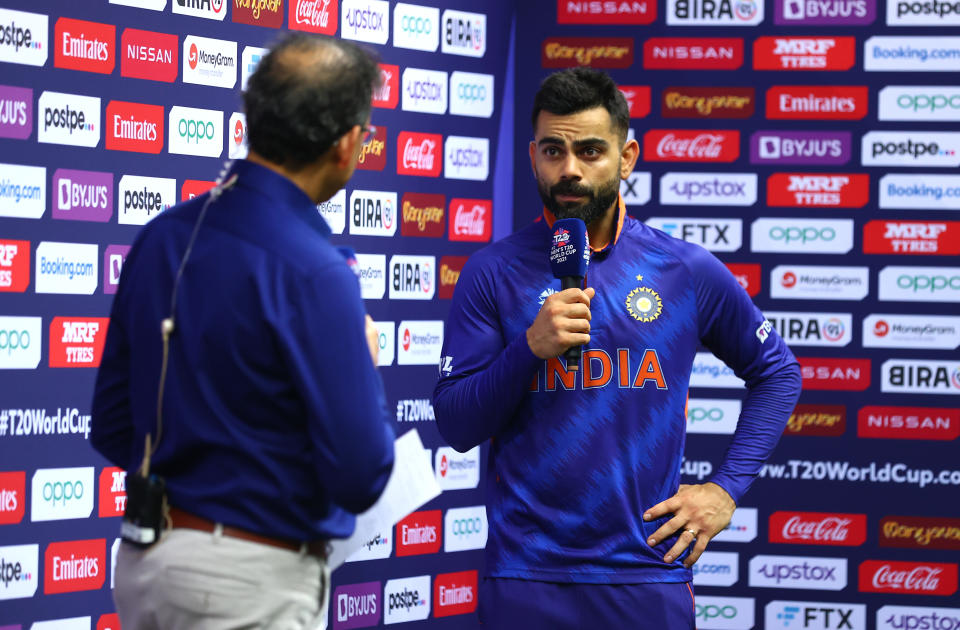 Virat Kohli (pictured) in an interview after India lost to New Zealand in the T20 World Cup in Dubai.