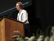 <p>Julia Gillard delivers a forced adoptions apology.</p>