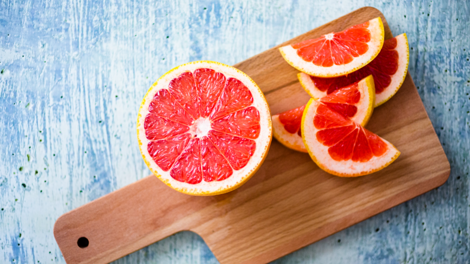 <p> Grapefruit is well known to be one of the best superfoods for weight loss, due to its high fibre content and low number of calories per serving. However, it is also mega hydrating, at 91 per cent water - and comes with other benefits too. A <a href="https://pubmed.ncbi.nlm.nih.gov/22304836/" rel="nofollow noopener" target="_blank" data-ylk="slk:study;elm:context_link;itc:0;sec:content-canvas" class="link ">study</a> showed that daily consumption for six weeks was linked to improvements in blood pressure. </p>