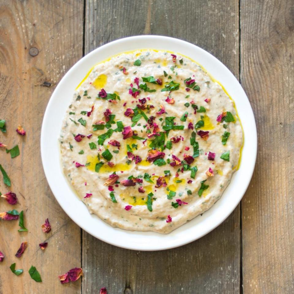 A bowl of hummus