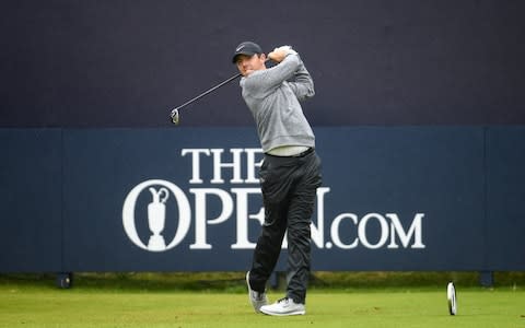 Rory McIlroy at the first tee - Credit: Sportsfile