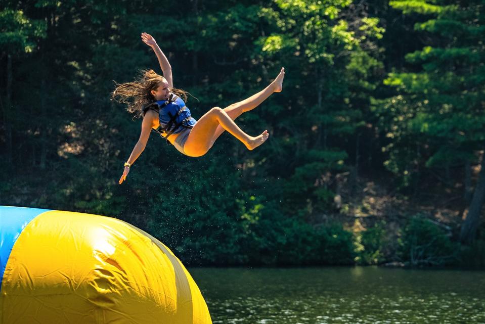 Kids having a blast at Adventure Lake in Pipestem State Park in West Virginia.