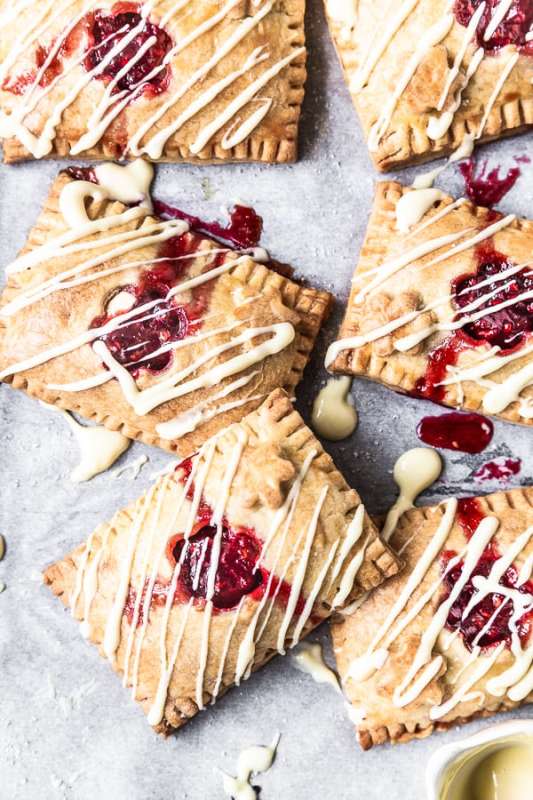 <p>Emma Duckworth Bakes</p><p>This raspberry white chocolate pop tarts are heaven. Buttery shortcrust pastry filled with fresh raspberry jam and melted white chocolate will prove the easy treat you have been waiting for.</p><p><strong>Get the recipe: <a href="https://emmaduckworthbakes.co.uk/raspberry-white-chocolate-pop-tarts/" rel="nofollow noopener" target="_blank" data-ylk="slk:Raspberry White Chocolate Pop Tarts;elm:context_link;itc:0;sec:content-canvas" class="link rapid-noclick-resp"><em>Raspberry White Chocolate Pop Tarts</em></a></strong></p>