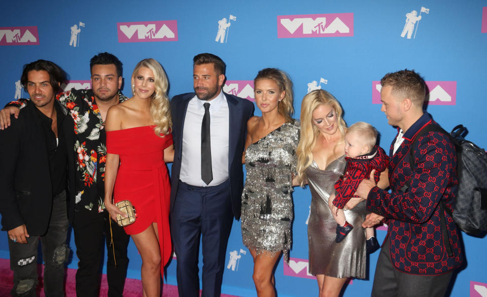 Cast photo of The Hills stars at the VMAs