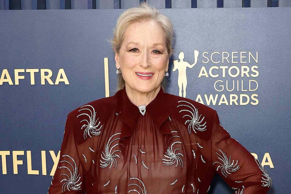 <p>Frazer Harrison/Getty</p> Meryl Streep attends the 30th annual SAG Awards in Los Angeles on Feb. 24, 2024.