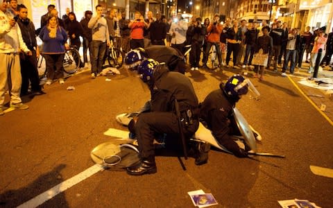 In August 2011, English cities were struck by the worst rioting they had seen in decades - Credit: Simon Dawson/AP