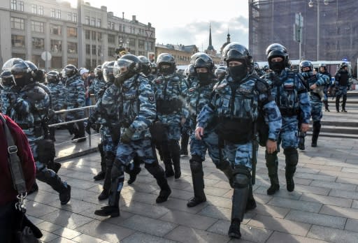 Hundreds of protesters were detained at a major rally in Moscow on Saturday after a major rally on almost 1,400 were held at a protest late last month