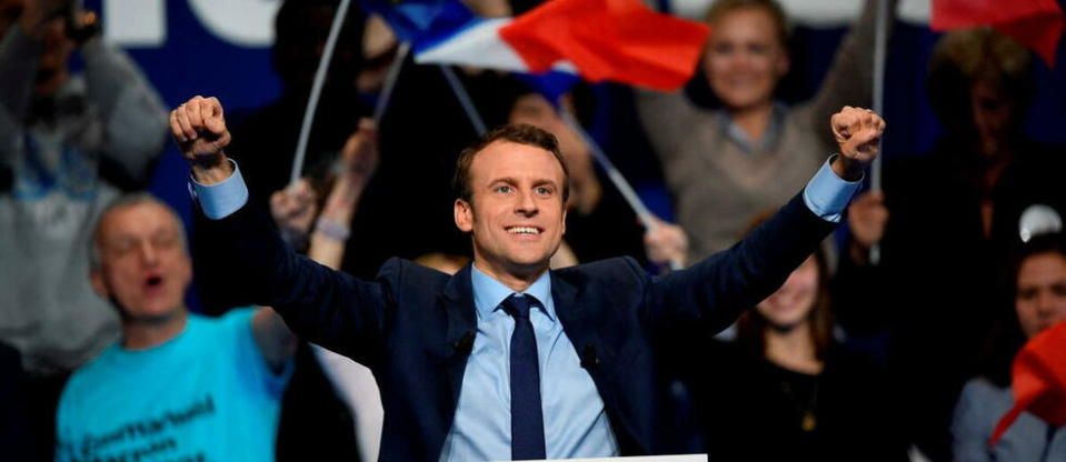 Emmanuel Macron, en pleine campagne électorale en 2017.   - Credit:ERIC FEFERBERG / AFP