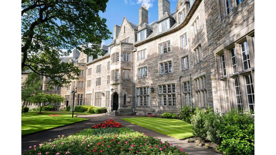 Sallies Hall exterior with lawn