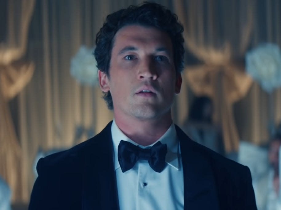 Miles Teller in Taylor Swift's music video for "I Bet You Think About Me (Taylor's Version)."