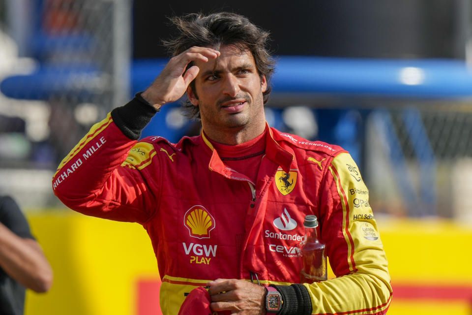 El piloto de Ferrari Carlos Sainz (AP/Luca Bruno)