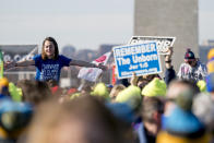 <p>Anti-abortion activists rally on the National Mall in Washington, Friday, Jan. 19, 2018, during the annual March for Life. (Photo: Andrew Harnik/AP) </p>