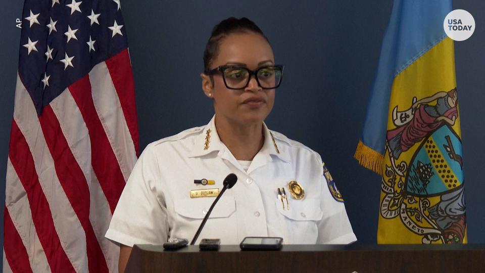 Philadelphia police commissioner Danielle Outlaw announces the suspension of Officer Mark Dial in the shooting death of 27-year-old Eddie Irizarry after video evidence contradicted the officer's account.