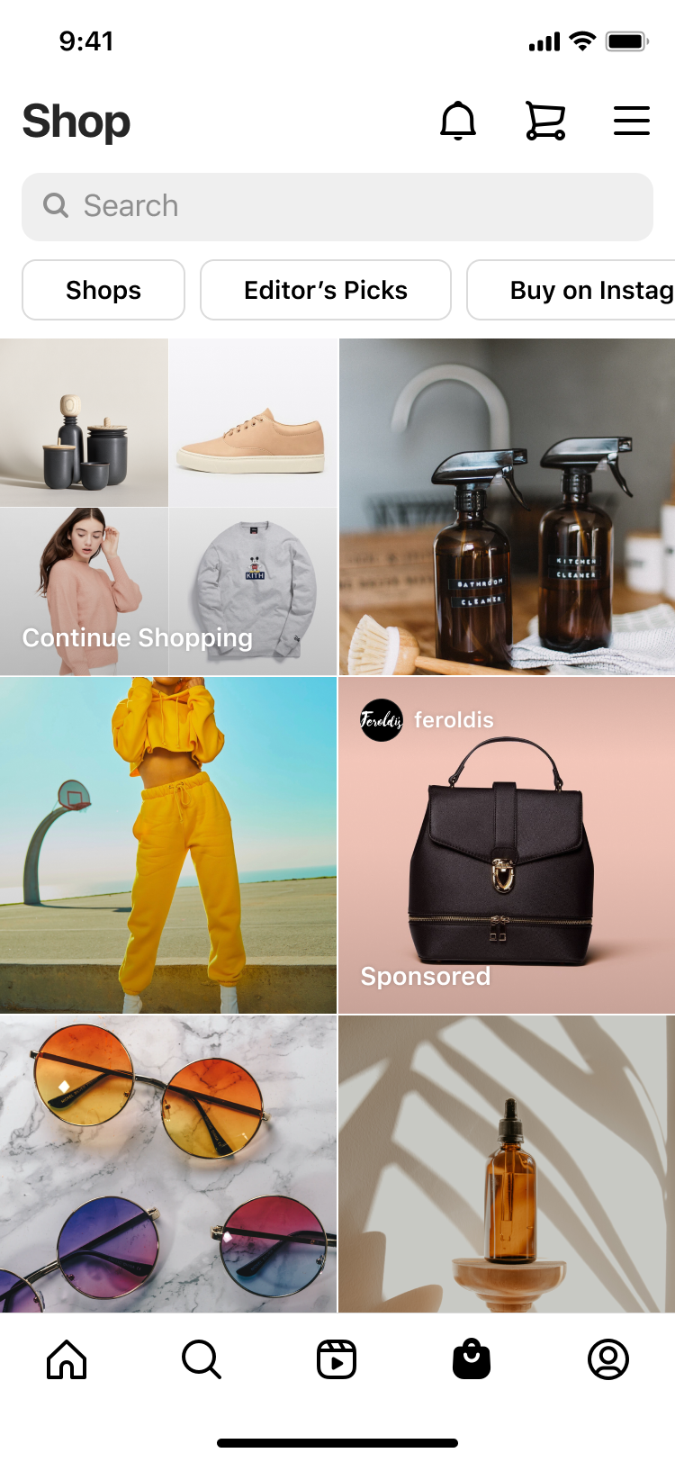 Ads will appear inside the Instagram Shop tab. - Credit: Courtesy image