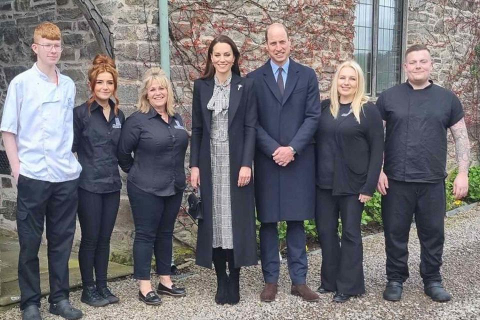 <p>Duffryn Mawr Country House/Facebook</p> Kate Middleton and Prince William at Duffryn Mawr Country House on April 28, 2023