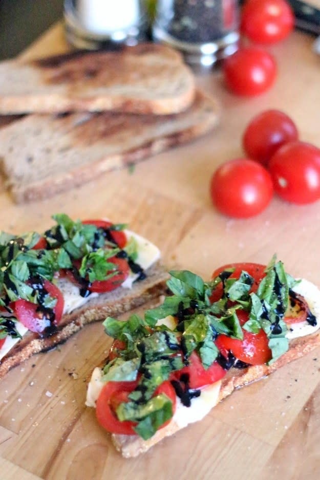 Fresh Mozzarella, Tomato, and Basil Sandwich