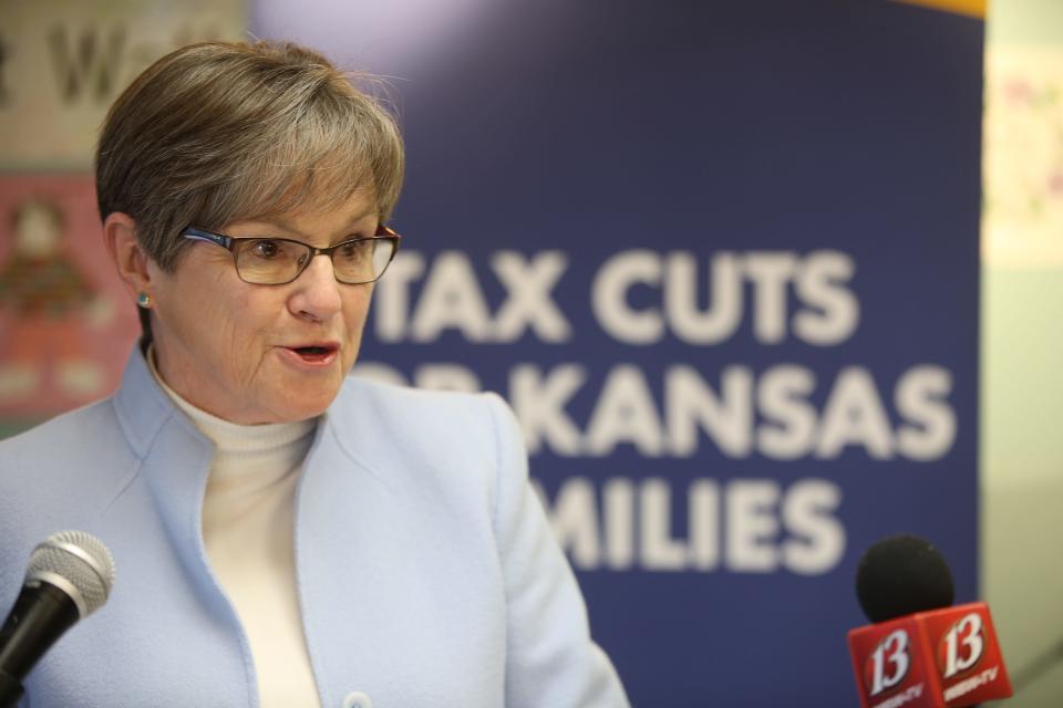 Gov. Laura Kelly has vowed to never sign a flat income tax into law in Kansas.