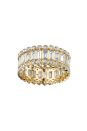 <p><em><span>Yellow Gold and Diamond Baguette and Bezel Stacked Eternity Ring</span>, SYDNEY EVAN, $9,020 </em></p><p><a rel="nofollow noopener" href="http://www.sydneyevan.com/jewelry/new-arrivals/yellow-gold-diamond-baguette-bezel-stacked-eternity-ring" target="_blank" data-ylk="slk:BUY NOW;elm:context_link;itc:0;sec:content-canvas" class="link ">BUY NOW</a><br></p>
