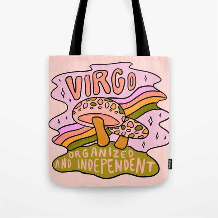 Virgo Mushroom Tote Bag