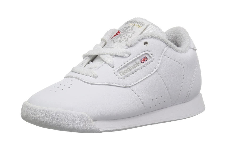 reebok, white sneakers, girls, toddler, princess