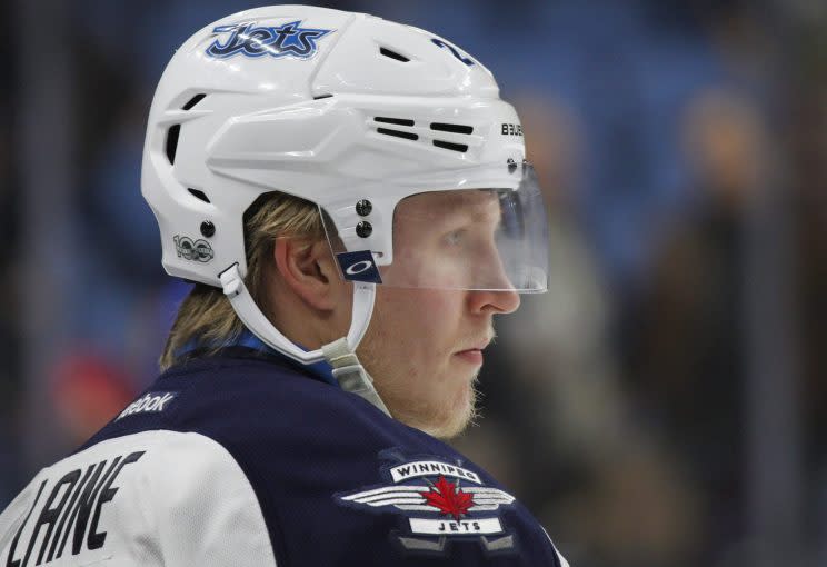 Patrik Laine knows a thing or two about real blizzards. (Jeffrey T. Barnes/AP)