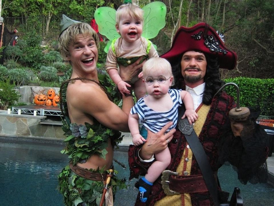 <p>NPH and his hubby are fantastic at finding costumes that also include their 6-year-old twins, Harper and Gideon. One of the best: a <i>Peter Pan</i> theme. (Photo: Instagram/nph) </p>