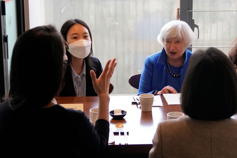 U.S. Treasury Secretary Yellen visits South Korea