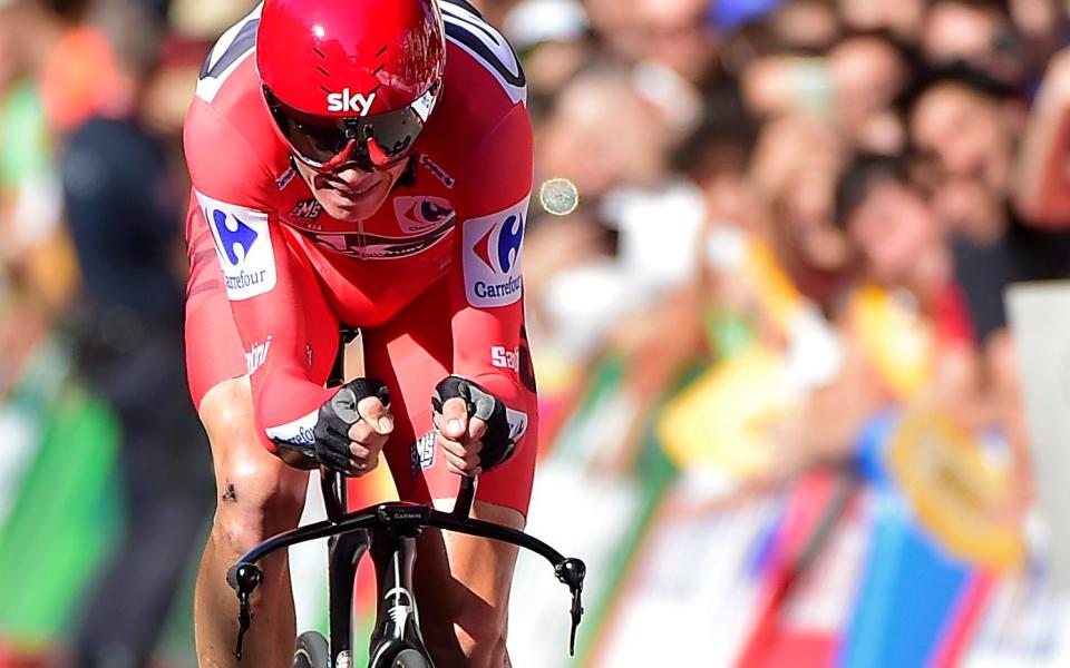 Chris Froome will start on his time trial bike, but is undecided about whether he will switch to a road bike for the final climb - AFP