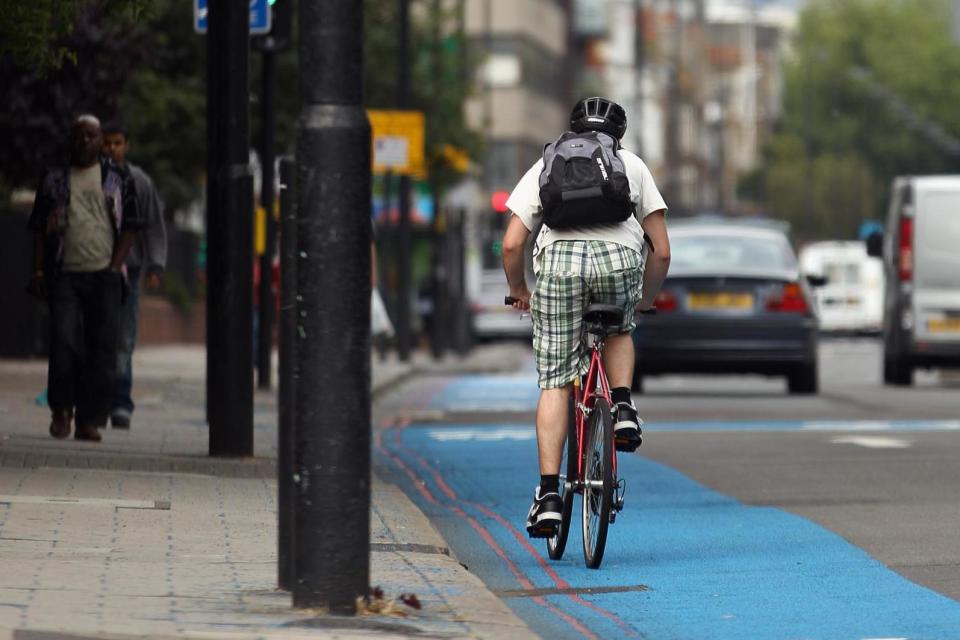 A cyclist uses part of Cycle Superhighway in Kennington (Getty Images)