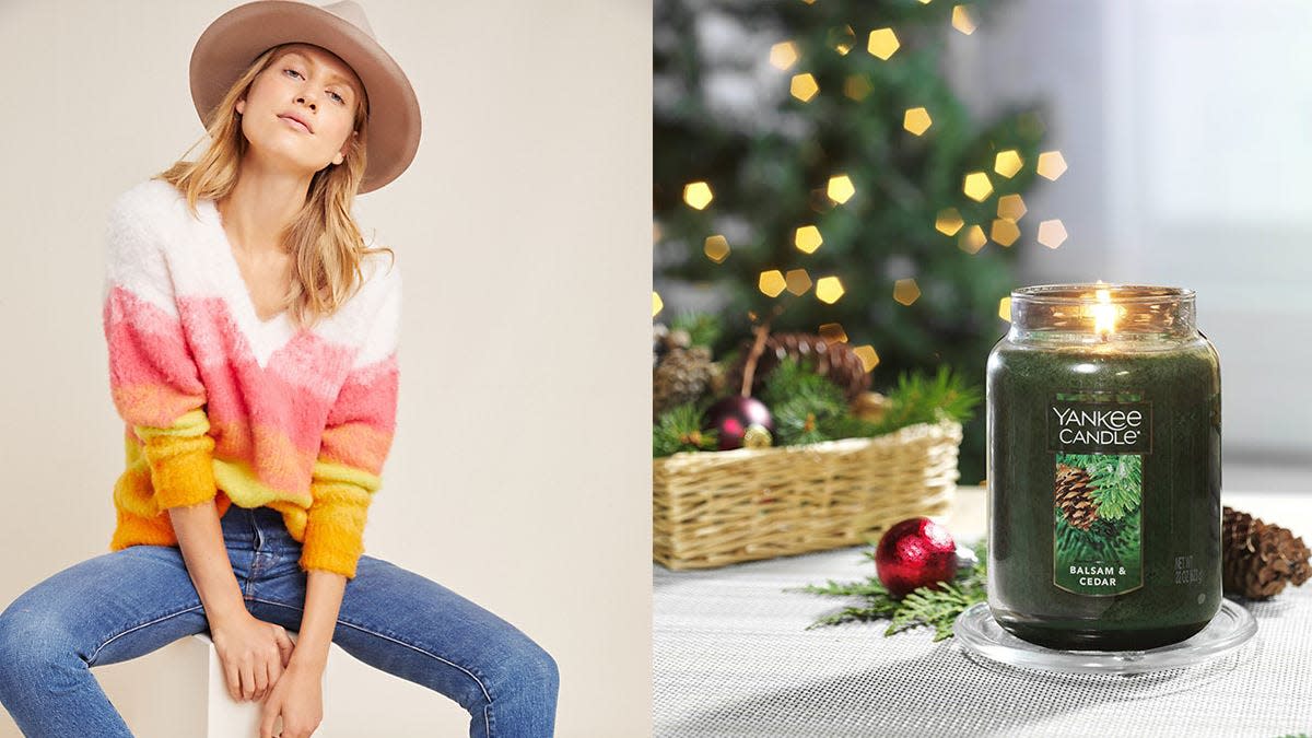 Get the coziest sweaters and candles for a great price with these sales.