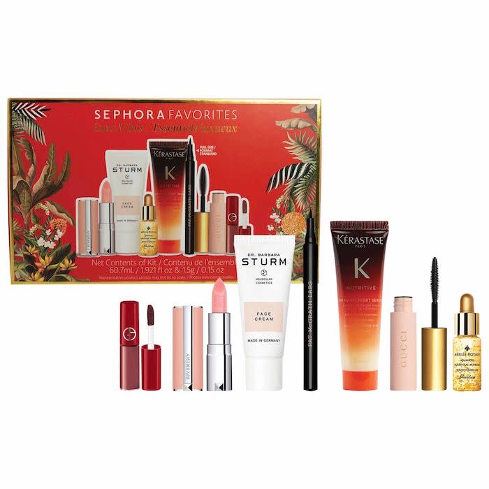 <p><a href="https://go.redirectingat.com?id=74968X1596630&url=https%3A%2F%2Fwww.sephora.com%2Fproduct%2Fluxe-vibes-luxury-beauty-sampler-set-P501159&sref=https%3A%2F%2Fwww.oprahdaily.com%2Fbeauty%2Fskin-makeup%2Fg43865504%2Fbest-sephora-memorial-day-sales-2023%2F" rel="nofollow noopener" target="_blank" data-ylk="slk:Shop Now;elm:context_link;itc:0;sec:content-canvas" class="link ">Shop Now</a></p><p>Luxe Vibes Luxury Beauty Sampler Set</p><p>$46.00</p><p>sephora.com</p>