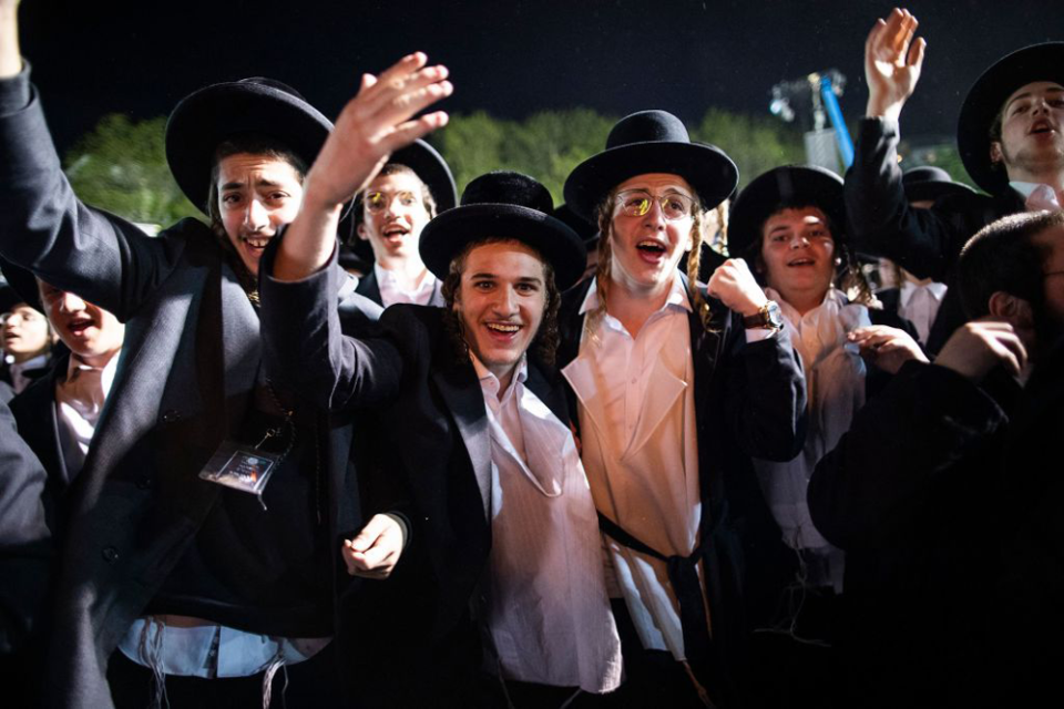 Members of the Kiryas Joel community celebrated Lag Baomer in May 2022. The minor Jewish holiday takes place about a month after Passover. (Getty Images)