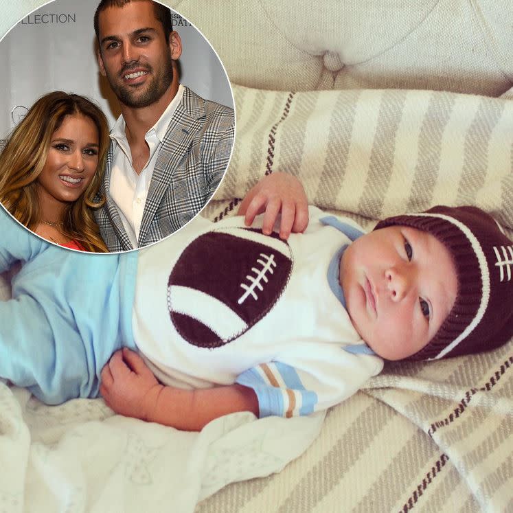 It's a boy! Singer Jessie James Decker and hubby Eric Decker of the Denver Broncos welcomed their second child into the world on Sept. 4, 2015 and celebrated by sharing this adorable snap of Eric Thomas Decker II two days later. "Eric Thomas Decker ll, Born in Castle Rock, CO, 9lbs 20 1/4 inches. We are so overwhelmed with love and feeling so blessed to have him join our family," Jessie captioned the Instagram post of Eric wearing none other but football attire on Sept. 6, 2015.