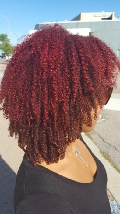 Closeup of a woman's hair