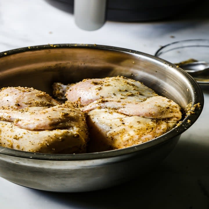 Cornish hens in the air fryer.