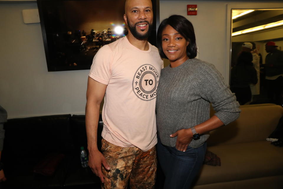 Closeup of Common and Tiffany Haddish