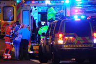 <p>Members of the emergency services attend to persons injured in an apparent terror attack on London Bridge in central London on June 3, 2017.<br> Armed police fired shots after reports of stabbings and a van hitting pedestrians on London Bridge on Saturday in an incident reminiscent of a terror attack in March just days ahead of a general election. (Daniel Sorabji/AFP/Getty Images) </p>