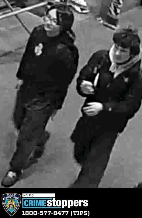 Police are asking for assistance identifying two suspects in connection with a hate crime aggravated harassment that took place on Feb. 27.  / Credit: NYPD